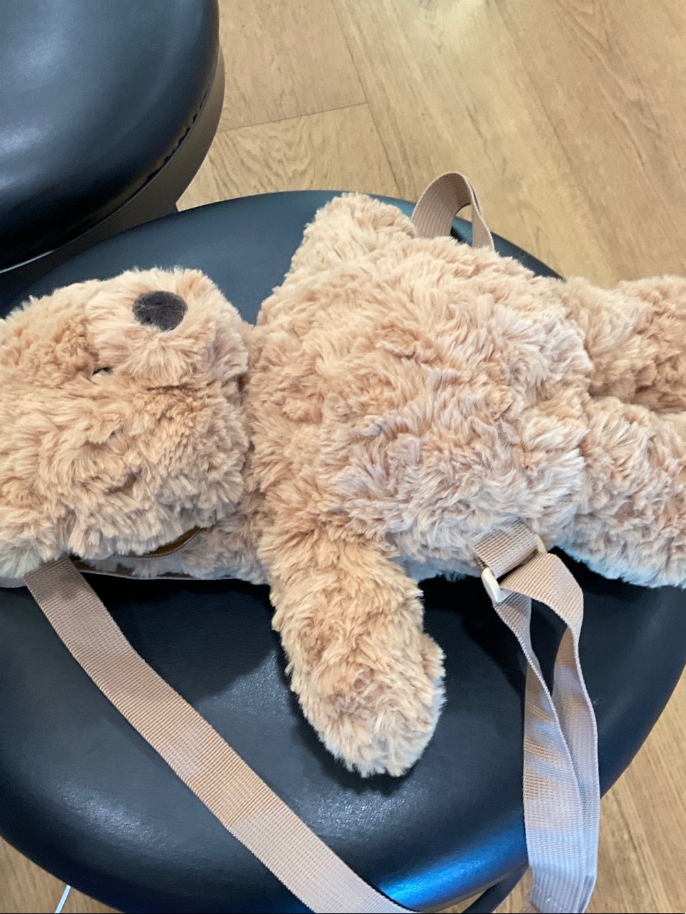 Plush Bear Kids Backpack - Beige Teddy Design